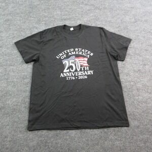 United States 250th Anniversary Shirt Mens XL Black Short Sleeve Graphic Tee